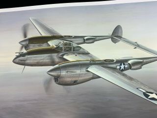 WWII US Army Air Force P - 38 Lightning Artist Signed Limited Edition Print 2
