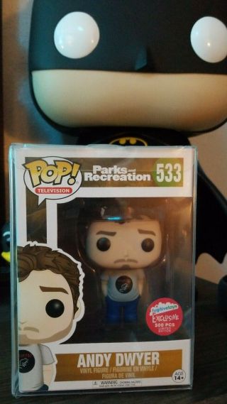 Funko Pop Andy Dwyer Mouse Rat Exclusive Only 500 Made Please Note Damage.