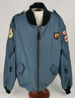 Royal Canadian Air Force Lynx Squadron Ht 406 Cfb Shearwater Blue Bomber Jacket