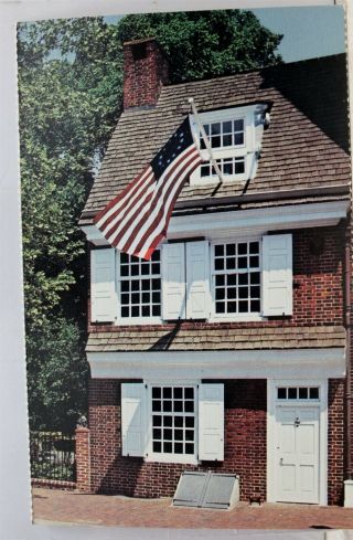Pennsylvania Pa Philadelphia Betsy Ross House Atwater Kent Park Postcard Old Pc