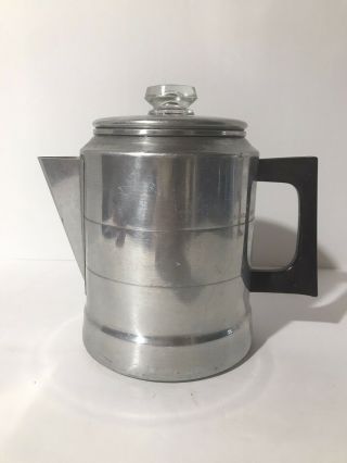 Small Vintage 5 Cup Comet Aluminum Percolator Coffee Pot Maker Camping Home
