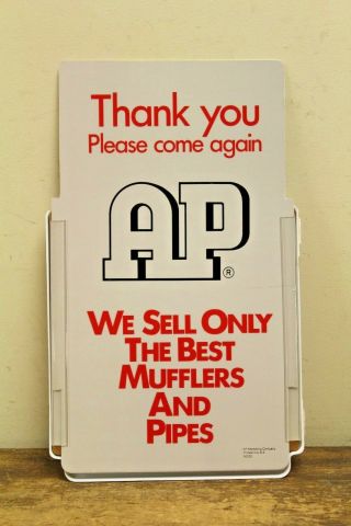 NOS AP MUFFLERS & PIPES OPEN HOURS SIGN SERVICE GARAGE GAS 3