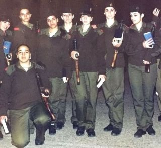 Real Photo 1994 Israel Army Idf Female Soldiers Girl Staying Rifle Zahal Israeli