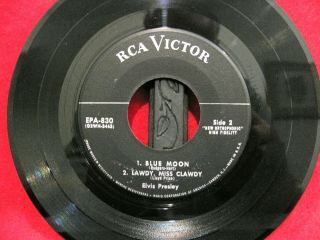 Elvis Presley Mega Rare 1956 No Dog Silver Line Rca Label Epa - 830 No Ps 45 Only