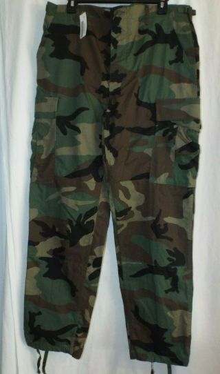 Us Army Air Force Woodland Camo Bdu Combat Trousers/pants Medium/regular Nwt