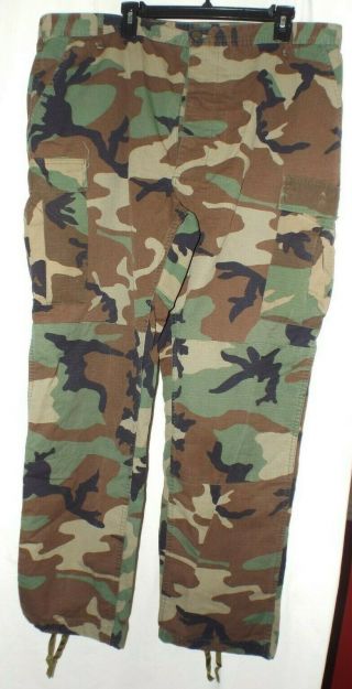 Us Army Air Force Woodland Camo Bdu Combat Trousers/pants Ripstop X - Large/long