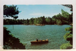 Canada Ontario Sharbot Lake Black Motel Greetings Postcard Old Vintage Card View