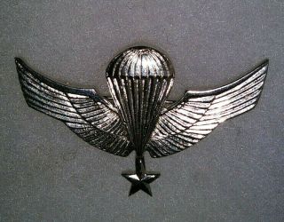 Chile Chilean Army Senior Parachute Jump Wing In Metal,  Full - Sized Extra