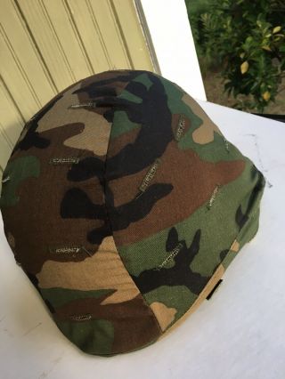 US Ballistic PASGT Combat Helmet Made With Kevlar Cameo Cover L - 8 Large EXC 2