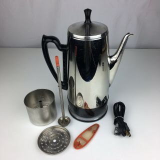 Vintage General Electric Ge Immersible Coffee Pot Atssp12 Percolator 12 - Cup