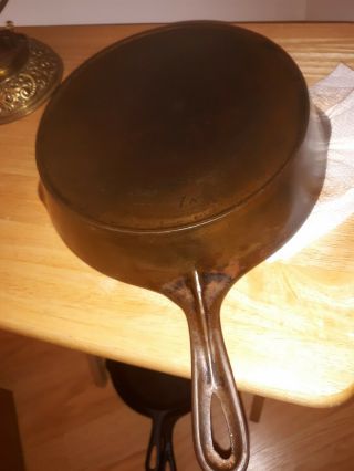 Early " Wagner Ware,  Sidney O " Cast Iron Skillet,  No 7 W/outer Heat Ring Seasoned