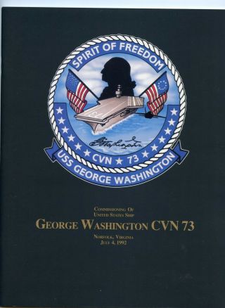 Uss George Washington Cvn 73 Commissioning Navy Ceremony Program
