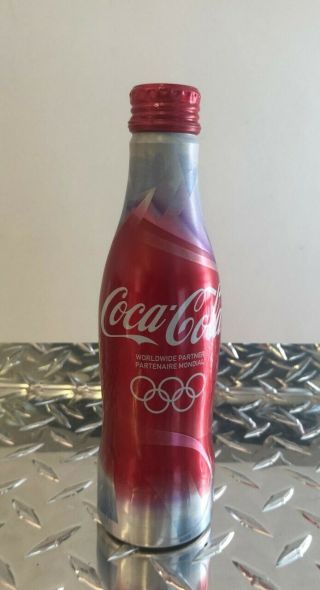 Coke 2010 Vancouver Olympics Coca - Cola Aluminum Bottle Full