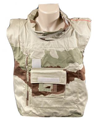Military Flak Vest Desert 3 - Color Camo Size Large Nos