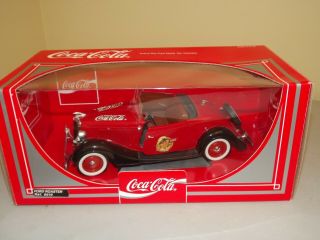 1996 Solido Coca Cola Red Ford Roadster 1/18 Scale Ref.  9510 Nrfb