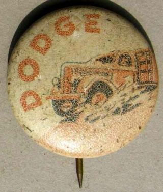 Very Rare Early Dodge Truck Advertising Pin Back Button L@@k G568