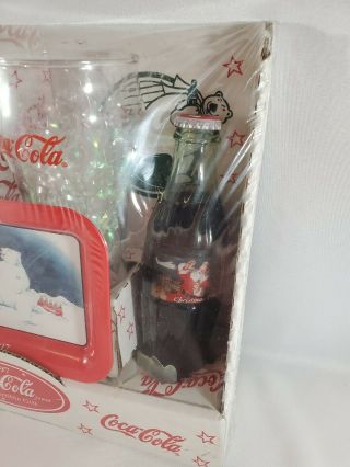 1997 COCA - COLA Collectible POLAR BEAR CHRISTMAS Gift SET Glasses and Red Tray 3