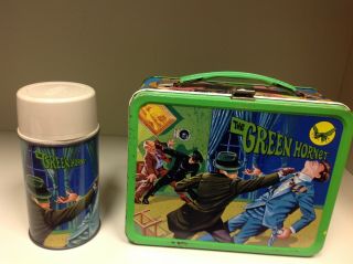 Vintage Rare The Green Hornet Lunch Box 1967 With Thermos