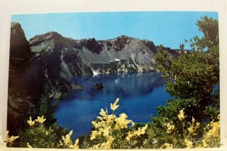 Oregon Or Crater Lake Phantom Ship Postcard Old Vintage Card View Standard Post
