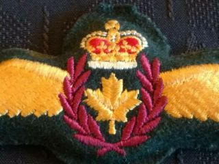 RCAF Royal Canadian Air Force Pilot Wings Pocket Chest Badge 1986 - 2