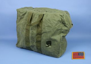 Usaf Military A - 3 Aircraft Pilot Flyers Kit Bag Canvas Olive Green - M Surplus