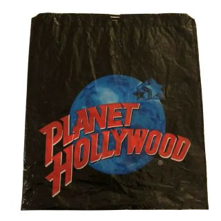 Planet Hollywood Shopping Bag From Gift Shop Restaurant Drawstring Top Euc