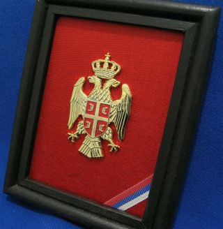 Serbia Republic Srpska Krajina Framed Cockade Badge Decoration
