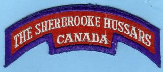 Canadian Army " Cadet Issue " Patch Title The Sherbrooke Hussars Canada