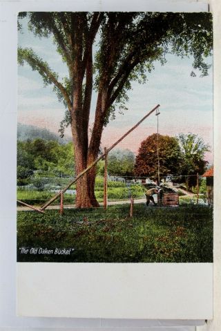 Scenic Oaken Bucket Postcard Old Vintage Card View Standard Souvenir Postal Post