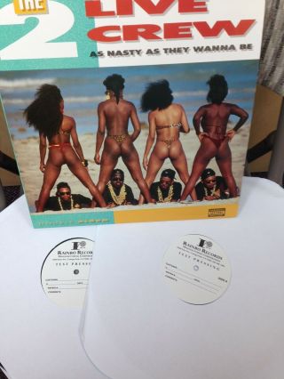 Test Pressings Of 2 Live Crew " As Nasty As They Wanna Be " W/ Shirt