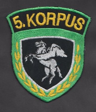 Bosnia And Herzegovina Army 5th Corps - 5 Korpus,  Embroidered Sleeve Patch
