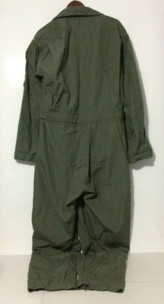 US Air Force Coveralls Size 44 Long Flyers CWU - 27/P Flight Suit Sage Green 2