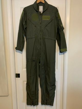Usaf Lt Col Nomex Fire Resistant Flight Suit Green Cwu - 27/p - 42s Summer