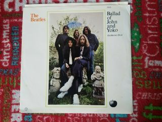 The Beatles Apple 45 Sleeve Ballad Of John And Yoko 1970 Picture Sleeve Only