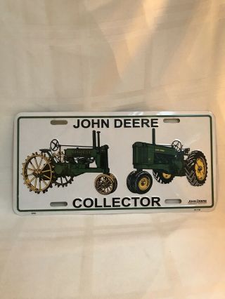 John Deere Green Field Tractor Truck Tag License Plate Display License Collector