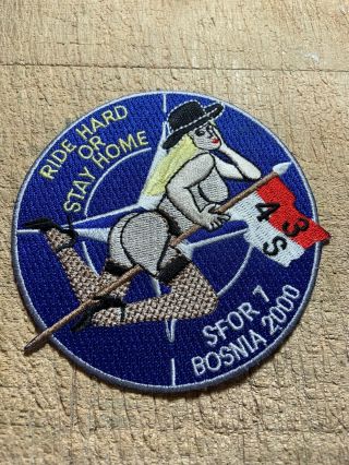1990s/bosnia? Us Army Patch - Cavalry 4 - 3/s Ride Hard Or Stay Home - Beauty