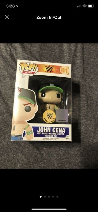 Funko Pop John Cena 01 Wwe Exclusive Green Hat & Blue Shorts Rare Near