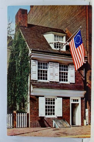 Pennsylvania Pa Philadelphia Betsy Ross House Birthplace Old Glory Postcard Old