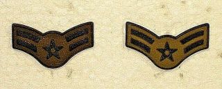 Usaf Us Air Force Airman First Class A1c Rank Insignia Subdued Metal Pin Pair