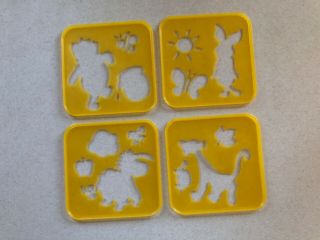 Vintage Tupperware Stencils Disney Winnie The Pooh,  Tigger,  Piglet,  Eeyore