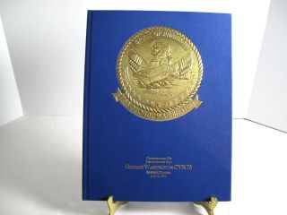 Uss George Washington Cvn - 73 1992 Commissioning Plankowner Cruise Book Hardcover