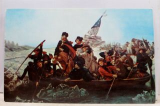 Art George Washington Crossing The Delaware River Postcard Old Vintage Card View