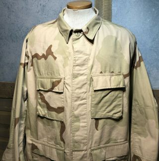 Us Army Vintage 1994 Desert Storm Battle Field Jacket Mens Size Xl Long Euc 4 - 86