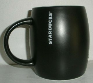 Starbucks 2011 Mermaid Siren Logo Barrel Shape Black Coffee Mug No Chips 3