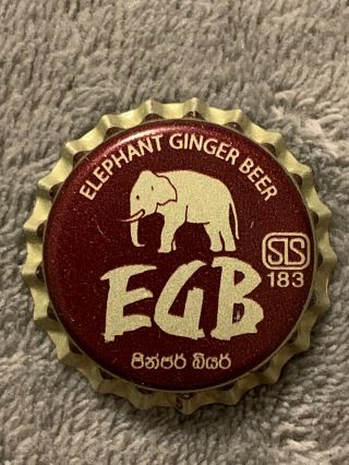Elephant Ginger Beer Old Stock Soda Bottle Cap Gray Plastic Lined Elephant