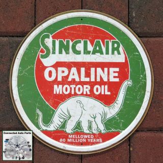 Sinclair Opaline Motor Oil Tin Sign Gas Station Garage Man Cave 11.  75 " S - 2047