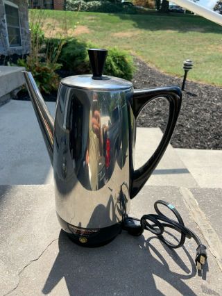 Vintage Farberware Superfast 12 - Cup Automatic Percolator Coffee Pot Model 122b