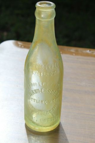Waynesboro Mississippi Circle Slug Embossed Bottle Bottling Miss MS Rare 2