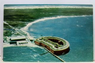 Louisiana La Orleans Ship Island Fort Massachusetts Postcard Old Vintage Pc