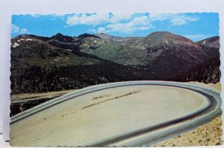 Colorado Co Loveland Pass Highway Us 6 Hairpin Curve Postcard Old Vintage Card